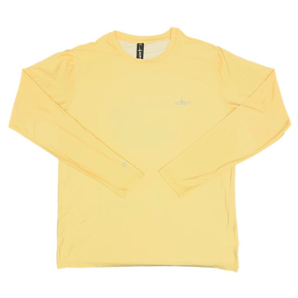 Habit Men's UPF 50+ UV Protection Quick Dry Long Sleeve Shirt - Mellow Yellow